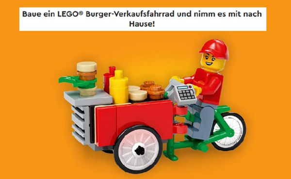 🚲 Gratis: LEGO Burger-Verkaufsfahrrad bei Bauaktion in LEGO Stores am 14. & 15.01. 🚲 Gratis: LEGO Burger Verkaufsfahrrad bei Bauaktion in LEGO Stores am 14. & 15.01.