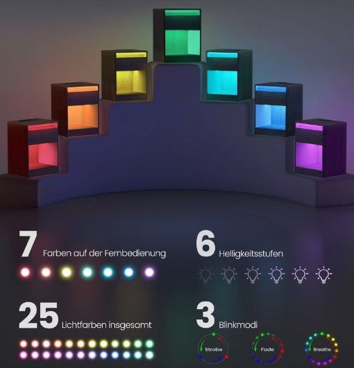 🔌 VASAGLE Nachttisch mit LEDs & Steckdose für 39,99€ (statt 50€)