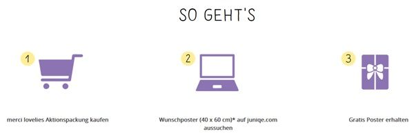 Mit Kauf von Merci lovelies JUNIQE Poster (statt 14,99€) gratis einsacken + VSK