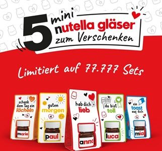 Mit dem Kauf von Nutella nutella mini-Gläser gratis abfassen