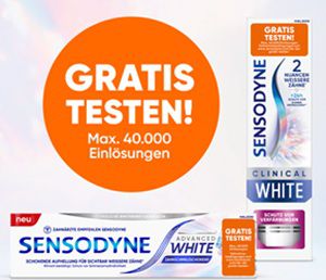 🦷 Sensodyne Clinical White oder Sensodyne Advanced White gratis ausprobieren