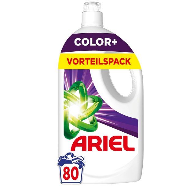 🌈 Ariel Color+ Flüssigwaschmittel, 80 WL ab 14,24€ (statt 19€)