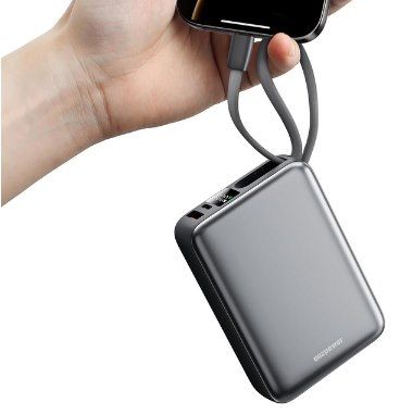 🔋 Eazpower Powerbank 20.000mAh 45W mit integr. USB-C Kabel für 23,99€ (statt 40€)