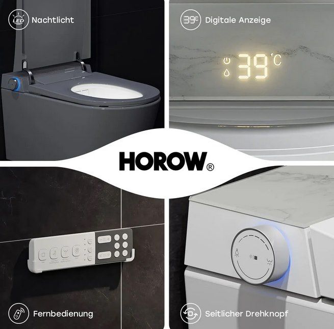🚽 HOROW G06 Wand WC mit Bidet & Sitzheizung für 489,30€ (statt 590€)