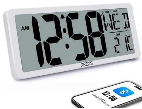 ⏰ XREXS LED Digitaluhr (34cm) mit Bluetooth für 19,99€ (statt 26€)