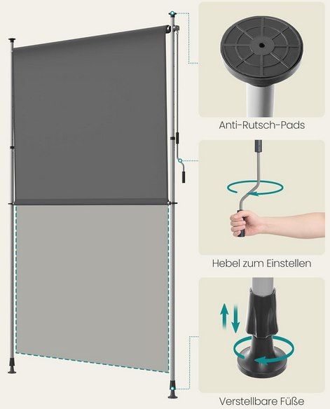 👀 SONGMICS Senkrechtmarkise in 120x(220-300) oder 200x(220-300)cm ab 55,99€ (statt 70€) 👀 SONGMICS Senkrechtmarkise in 120x(220 300) oder 200x(220 300)cm ab 55,99€ (statt 70€)