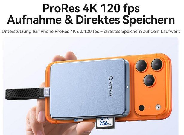 ⏲ ORICO 10 Gbps MagSafe M.2 NVMe SSD Gehäuse für 48,99€ (statt 60€)