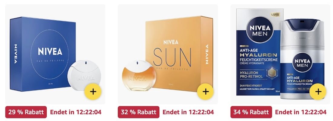 🔝🧴 Amazon: NIVEA Megasale z.B. Anti Age Hyaluron Feuchtigkeitscreme für 8€ (statt 13€)