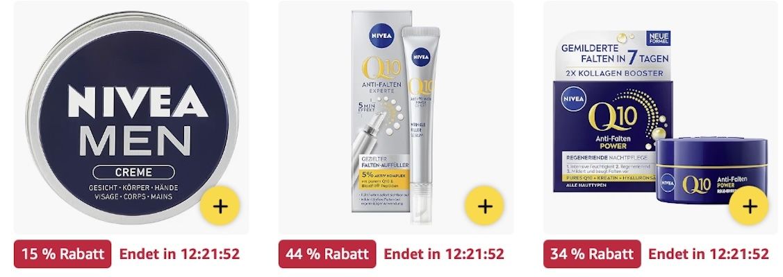 🔝🧴 Amazon: NIVEA Megasale z.B. Anti Age Hyaluron Feuchtigkeitscreme für 8€ (statt 13€)