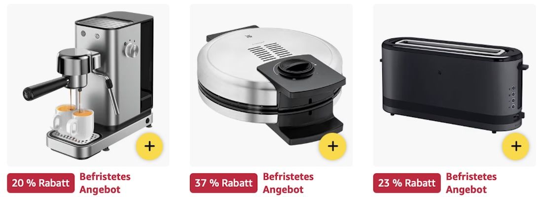 👨‍🍳 Amazon: WMF Mega Sale z.B. Lono Silk Espressomaschine für 199€ (statt 249€)