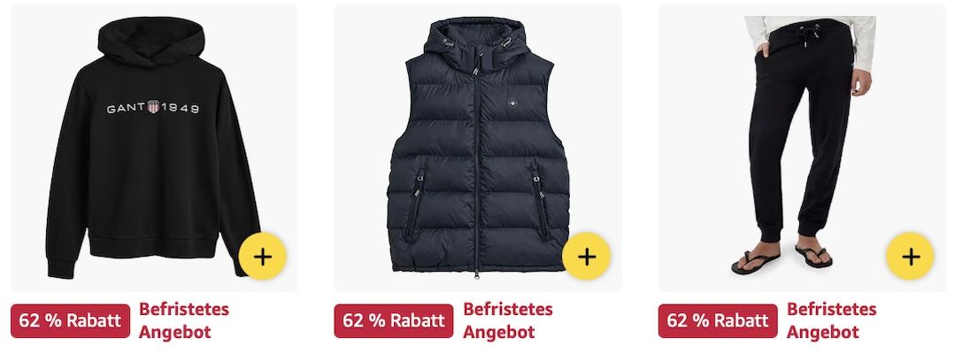 👔👖 Amazon: GANT Megasale   Pullover, Jacken, Hemden & mehr
