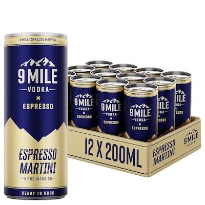 🍸☕️ 12x 0,2L 9 MILE Vodka Espresso Martini Premix für 23,86€ (statt 30€)
