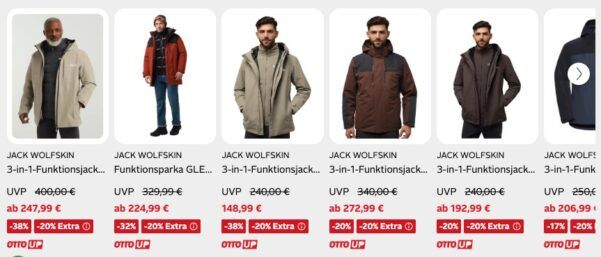 🐺💨 Jack Wolfskin Icecape Funktionsjacke 🧥 Daunenjacke ab 198,39€ (statt 253€)