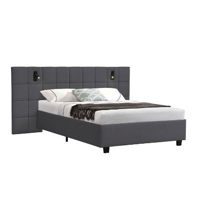 🛌🏻 Juskys Polsterbett Luzano mit Lattenrost, LED-Leselicht & Kopfteil für 175,99€