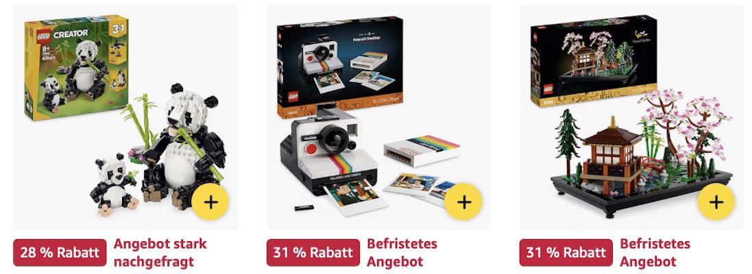 🚂 Amazon: LEGO Megasale z.B. Polaroid OneStep SX 70 Kamera Set für 55€ (statt 63€)