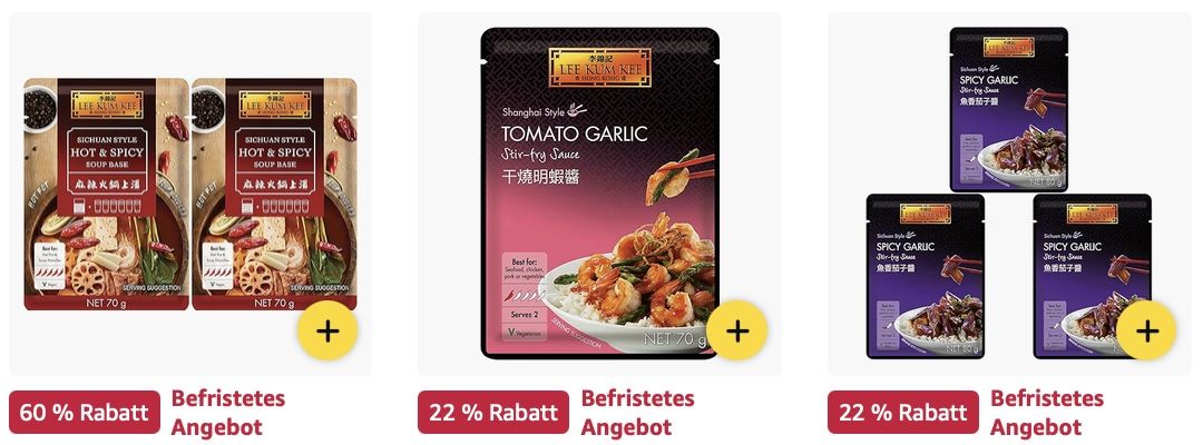 🐼🏯😋Amazon: Lee Kum Kee Sale – Teriyaki  & Sojasaucen, Nudeln… 1,15kg Teriyaki Sauce 9€ (statt 12€)