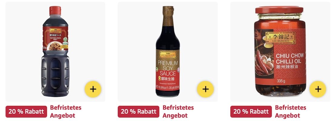 🐼🏯😋Amazon: Lee Kum Kee Sale – Teriyaki- & Sojasaucen, Nudeln… 1,15kg Teriyaki Sauce 9€ (statt 12€) 🐼🏯😋Amazon: Lee Kum Kee Sale – Teriyaki & Sojasaucen, Nudeln… 1,15kg Teriyaki Sauce 9€ (statt 12€)
