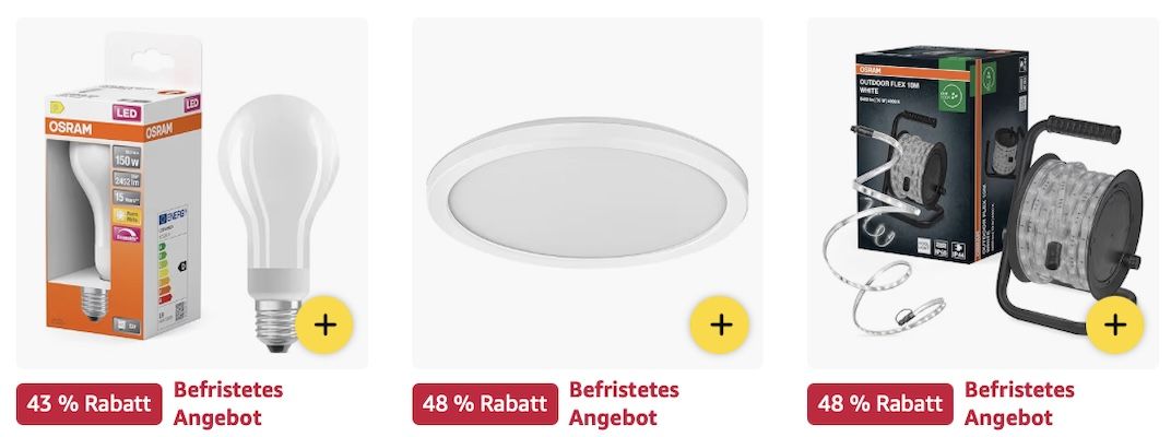 🔛🔝💡 Amazon: Osram Beleuchtung Sale z.B. LED Arbeitsleuchte für 40€ (statt 54€)