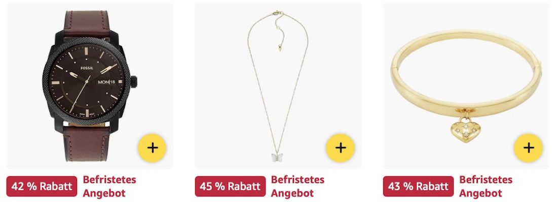 ⌚️ Amazon: Fossil Geschenkideen im Sale z.B. Machine Watch für 92€ (statt 107€)
