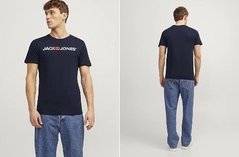 👔 Jack & Jones Large Size Corp Logo T Shirt in Navy 🧨 für 6,40€ (statt 16€)