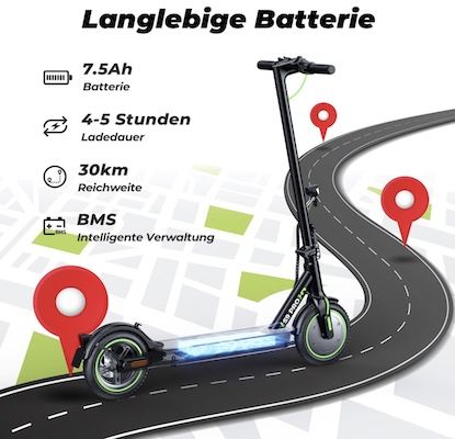 🛴 iSinwheel S9Pro E-Scooter mit Straßenzulassung & 30km für 233,73€ (statt 275€) 🛴 iSinwheel S9Pro E Scooter mit Straßenzulassung & 30km für 233,73€ (statt 275€)