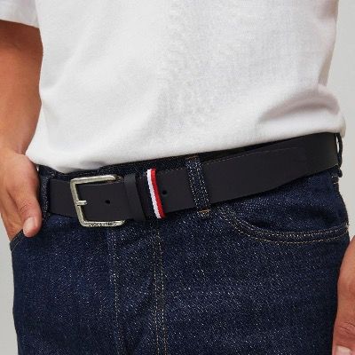 👖JACK & JONES Herren Jacespo Belt Ledergürtel in Schwarz für 11,99€ (statt 19€)