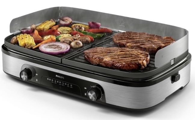 🍖🍗 Philips HD6222/95 – Großer Familiengrill mit 2 Heizzonen für 122,20€ (statt 150€)