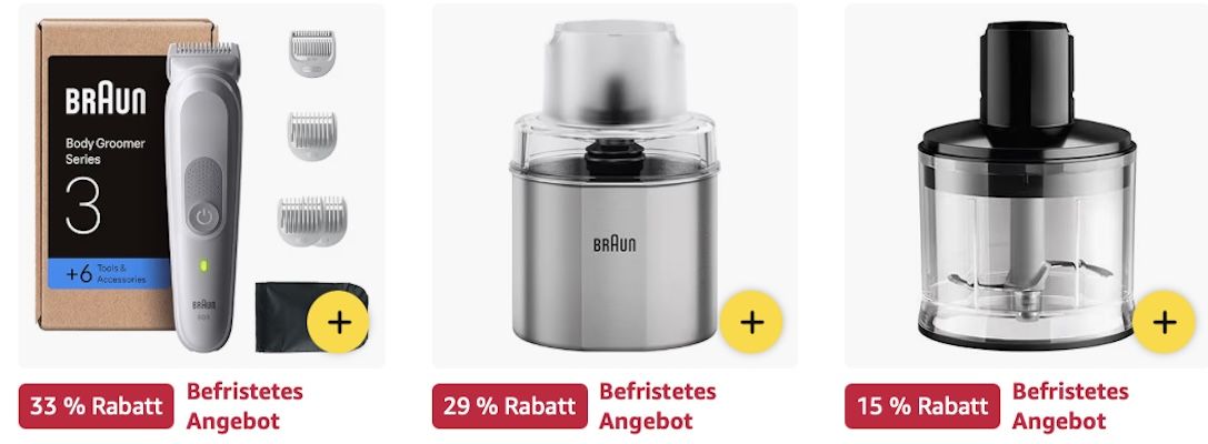 🤎 Amazon: BRAUN Sale – Mixer, Kontaktgrill & mehr z.B. Bartschneider für 56€ (statt 67€)