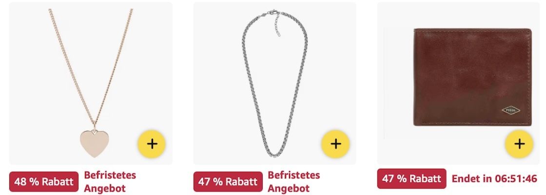 ⌚️ Amazon: Fossil Geschenkideen im Sale z.B. Geldbörse für 48€ (statt 79€)