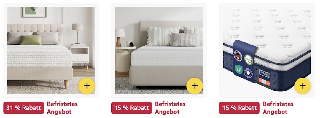 😴🛏️💤 Amazon: Matratzen im Megasale z.B. Traumnacht 90x200cm Kaltschaummatratze für 131€ (statt 155€) 😴🛏️💤 Amazon: Matratzen im Megasale z.B. Traumnacht 90x200cm Kaltschaummatratze für 131€ (statt 155€)