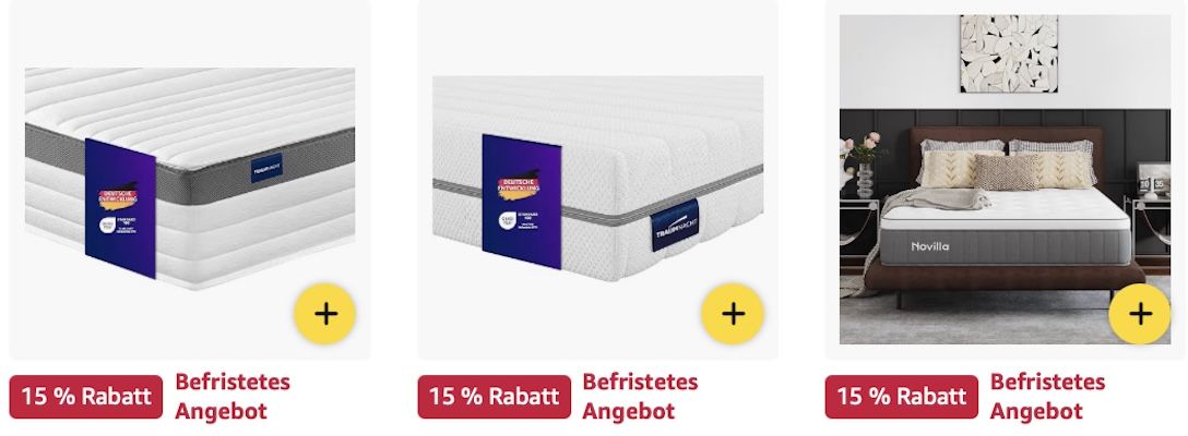 😴🛏️💤 Amazon: Matratzen im Megasale z.B. Traumnacht 90x200cm Kaltschaummatratze für 131€ (statt 155€) 😴🛏️💤 Amazon: Matratzen im Megasale z.B. Traumnacht 90x200cm Kaltschaummatratze für 131€ (statt 155€)