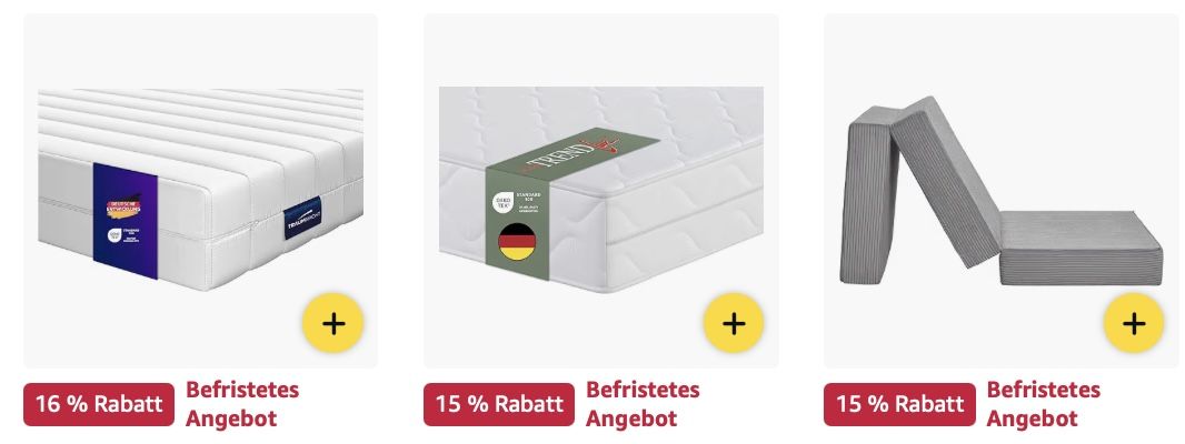 😴🛏️💤 Amazon: Matratzen im Megasale z.B. Traumnacht 90x200cm Kaltschaummatratze für 131€ (statt 155€) 😴🛏️💤 Amazon: Matratzen im Megasale z.B. Traumnacht 90x200cm Kaltschaummatratze für 131€ (statt 155€)