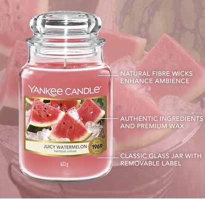 🍉 623g Yankee Candle Duftkerze Juicy Watermelon im Glas für 24,99€ (statt 35€)