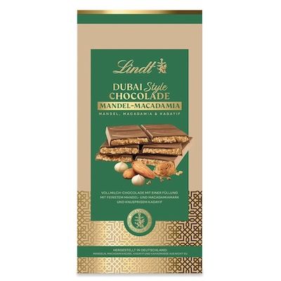 🇦🇪🍫 150g Lindt Mandel-Macadamia Dubai Style Chocolade Tafel für 9,99€ (statt 12€)