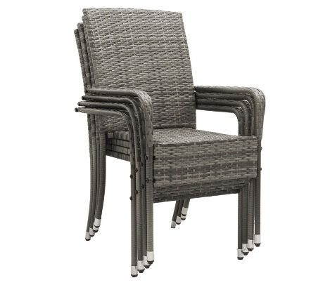 🏠 Juskys Yoro Gartenstuhl 2er Set mit Armlehnen aus Polyrattan für 51,99€ (statt 70€)