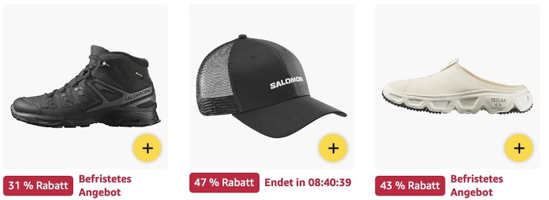 🔝🥾 Amazon: Salomon Big Sale z.B. Trucker Cap für 19€ (statt 29€)