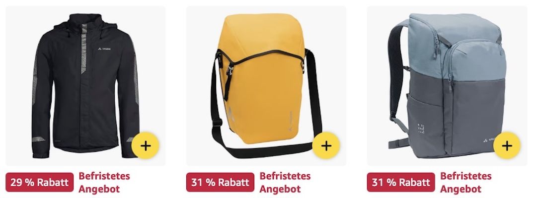 ☀️🚴🏻 Amazon: VAUDE Mega Sale z.B. Comyou Pro Hinterradtasche für 69€ (statt 80€) ☀️🚴🏻 Amazon: VAUDE Mega Sale z.B. Comyou Pro Hinterradtasche für 69€ (statt 80€)