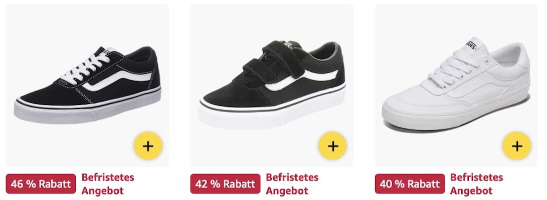 🔝👕👟 Amazon: Vans Sale   Kult Sneaker, Pullis, T Shirts im Angebot
