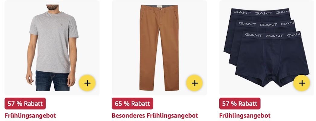 👔👖 Amazon: GANT Frühlings-Sale mit Jeans, Hemden & mehr z.B. Archive Shield T-Shirt ab 19€ (statt 30€) 👔👖 Amazon: GANT Frühlings Sale mit Jeans, Hemden & mehr z.B. Archive Shield T Shirt ab 19€ (statt 30€)