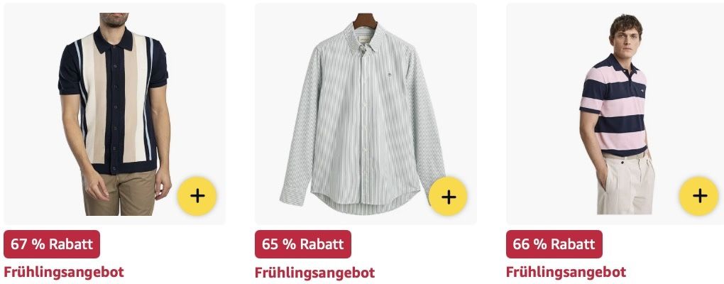 👔👖 Amazon: GANT Frühlings-Sale mit Jeans, Hemden & mehr z.B. Archive Shield T-Shirt ab 19€ (statt 30€) 👔👖 Amazon: GANT Frühlings Sale mit Jeans, Hemden & mehr z.B. Archive Shield T Shirt ab 19€ (statt 30€)