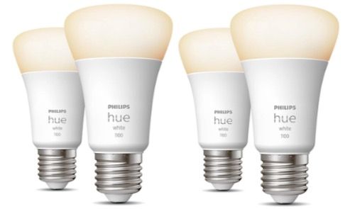 💡 4er Pack Philips Hue White E27 Lampe 🧨 für 24,99€ (statt 35€)