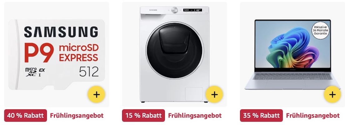 💻⌚️📲 Amazon: Samsung im Frühlings Sale z.B. Galaxy Book4 Edge Galaxy AI Laptop für 1.099€ (statt 1.250€)