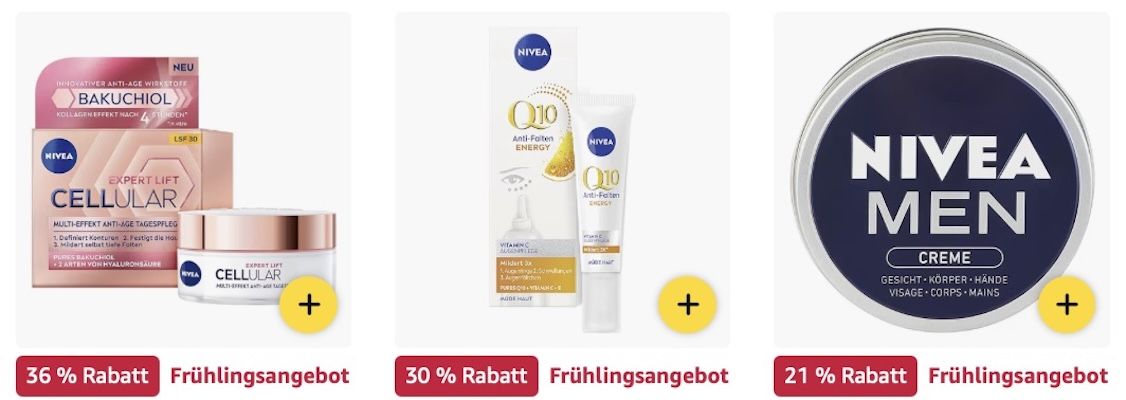 🔝🧴 Amazon: NIVEA Mega Frühlings Sale z.B. Anti Age Hyaluron Feuchtigkeitscreme für 8€ (statt 13€)