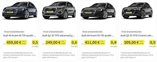 🚘 Audi Gebrauchtwagen-Wochen ➡️ Jahreswagen im Leasing ab 215€ mtl. 🚘 Audi Gebrauchtwagen Wochen ➡️ Jahreswagen im Leasing ab 215€ mtl.