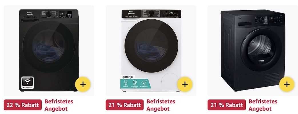 🔝🧺 Amazon: Waschmaschinen & Trockner im Sale z.B. LG Waschmaschine mit 9kg für 499€ (statt 588€) 🔝🧺 Amazon: Waschmaschinen & Trockner im Sale z.B. LG Waschmaschine mit 9kg für 499€ (statt 588€)