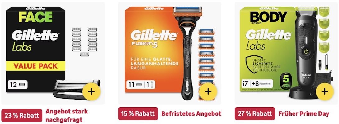 🔝🤑🪒 Amazon: Gillette im frühen Prime Day Sale 👉🏻 Gillette Labs Herren Rasierer für 38€ (statt 50€) 🔝🤑🪒 Amazon: Gillette im frühen Prime Day Sale 👉🏻 Gillette Labs Herren Rasierer für 38€ (statt 50€)