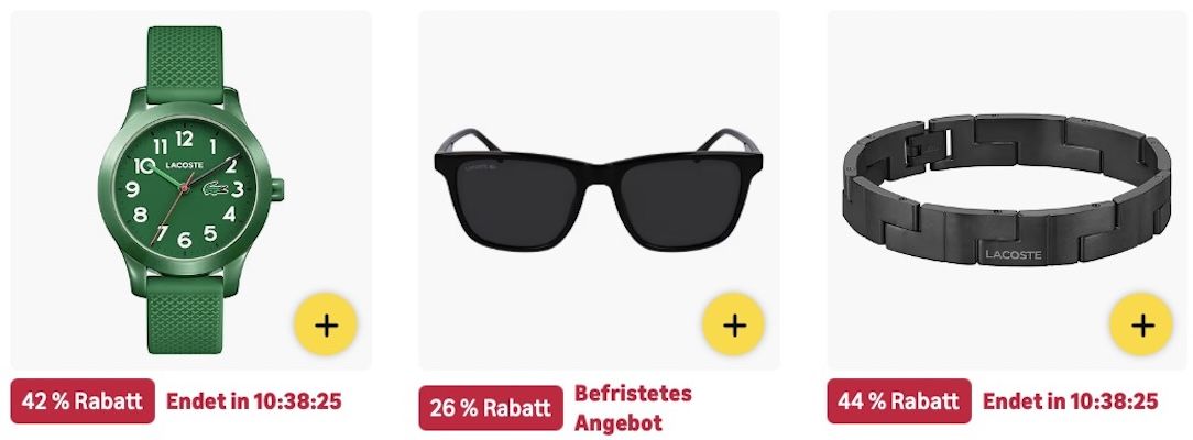🐊 Amazon: Lacoste Megasale - Uhren, Schmuck & mehr z.B. Herren Sonnenbrille für 54€ (statt 67€) 🐊 Amazon: Lacoste Megasale Uhren, Schmuck & mehr z.B. Herren Sonnenbrille für 54€ (statt 67€)