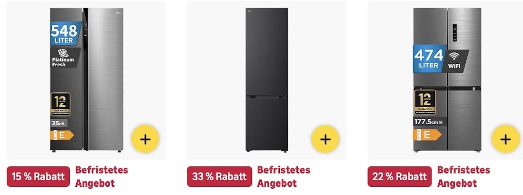 🥶 Amazon: Kühl  & Gefrierschränke Sale z.B. Comfee Side by Side mit 553L für 500€ (statt 590€)
