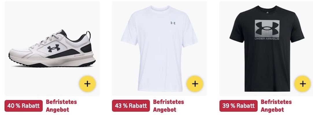 🔥🏃🏻💪🏻 Amazon: Under Armour SALE z.B. Logo T Shirt für 16,99€ (statt 22€)