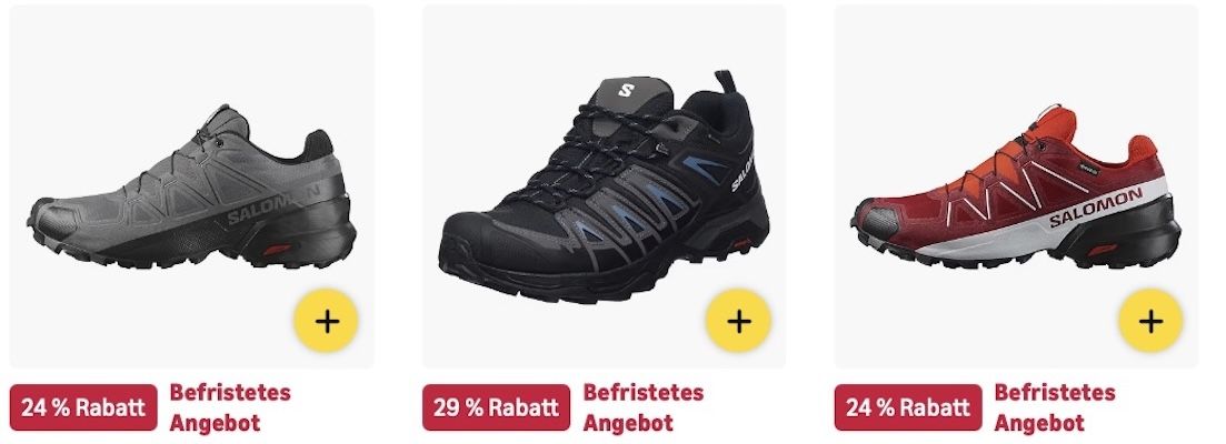 🔝🥾 Amazon: Salomon Sale z.B. XA PRO 3D Wanderschuhe für 107€ (statt 137€)
